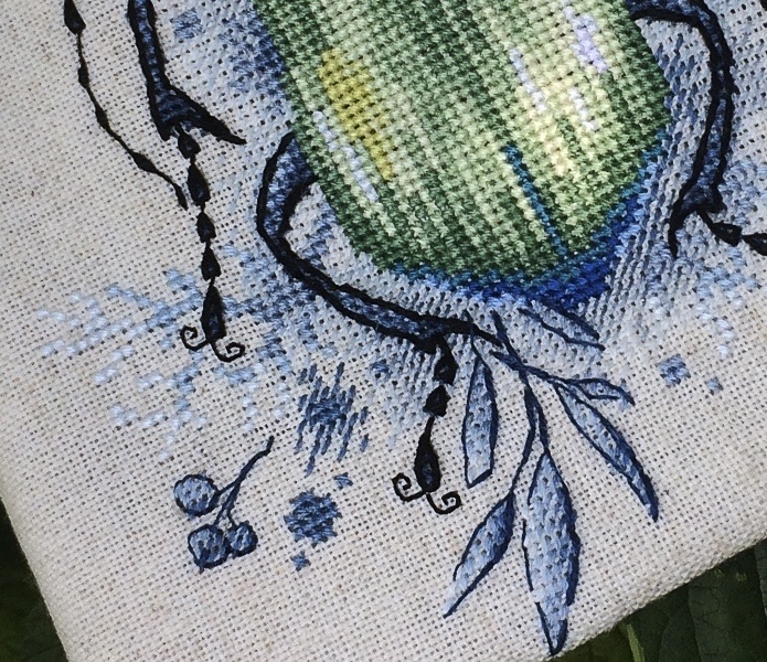 Green Beetle Cross Stitch Pattern фото 5