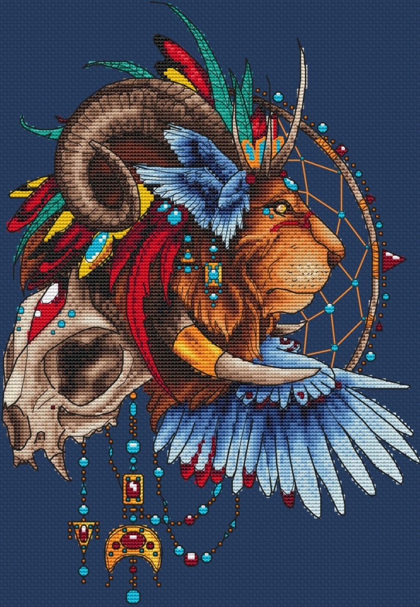 Dreamсatchers. Lion 1 Cross Stitch Pattern фото 1