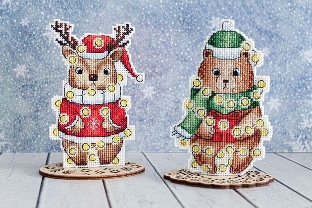Christmas Bear Cross Stitch Kit   фото 4