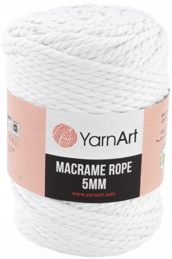 YarnArt Macrame Rope 5mm 60% cotton, 40% viscose and polyester, 2 Skein Value Pack, 1000g фото 3