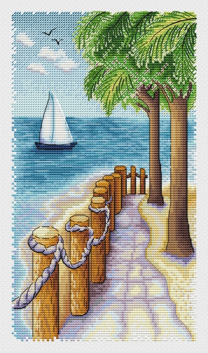 Paradise Coast Cross Stitch Pattern фото 1