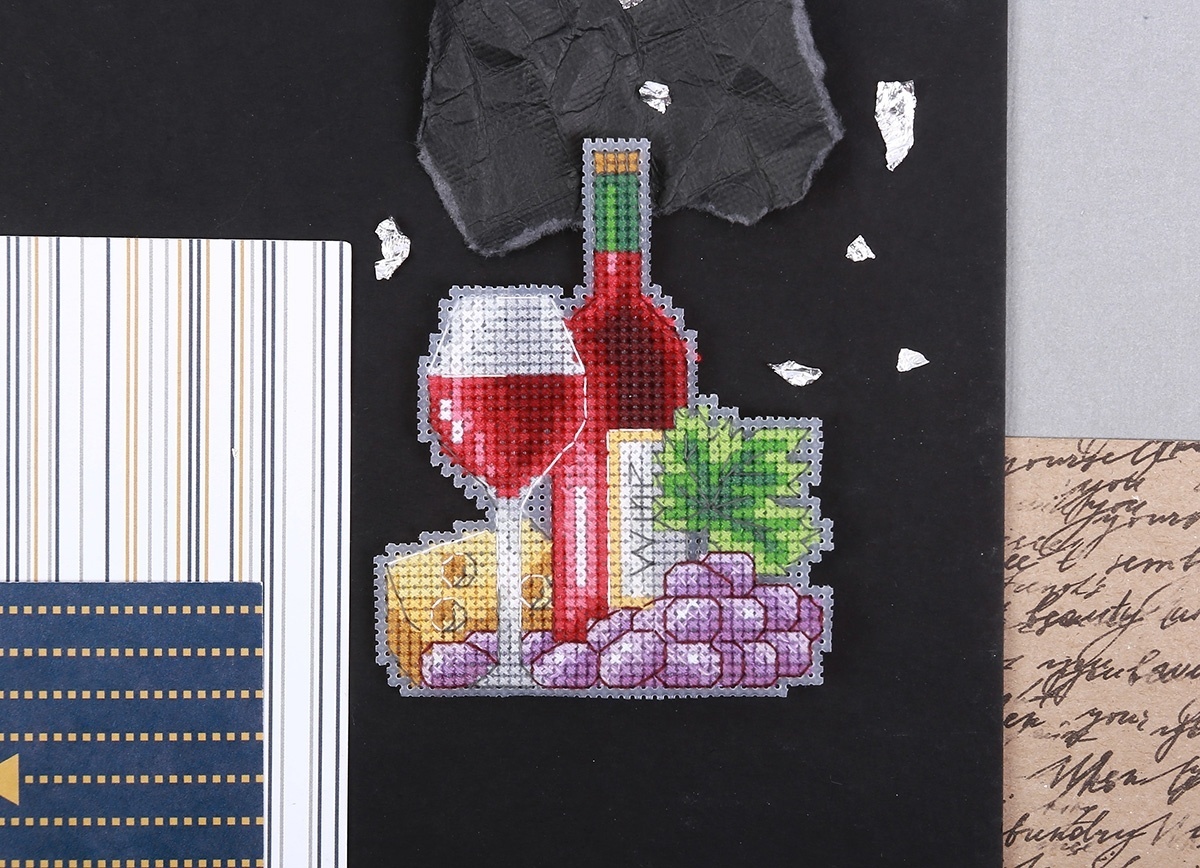 Wine Magnet Cross Stitch Kit фото 3
