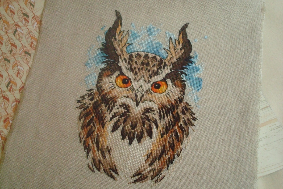 Eagle-owl Cross Stitch Chart фото 2