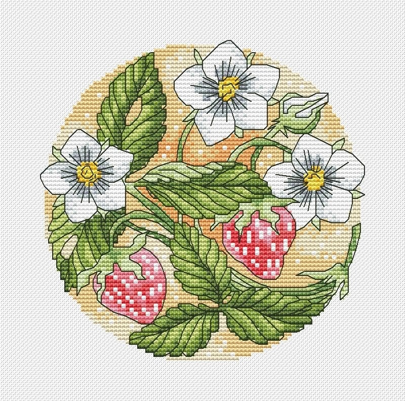 Strawberry Сircle 1 Cross Stitch Pattern фото 1