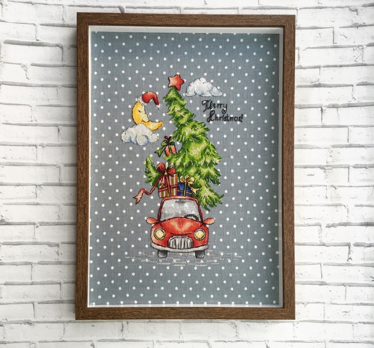 Car with Gifts Cross Stitch Pattern фото 2