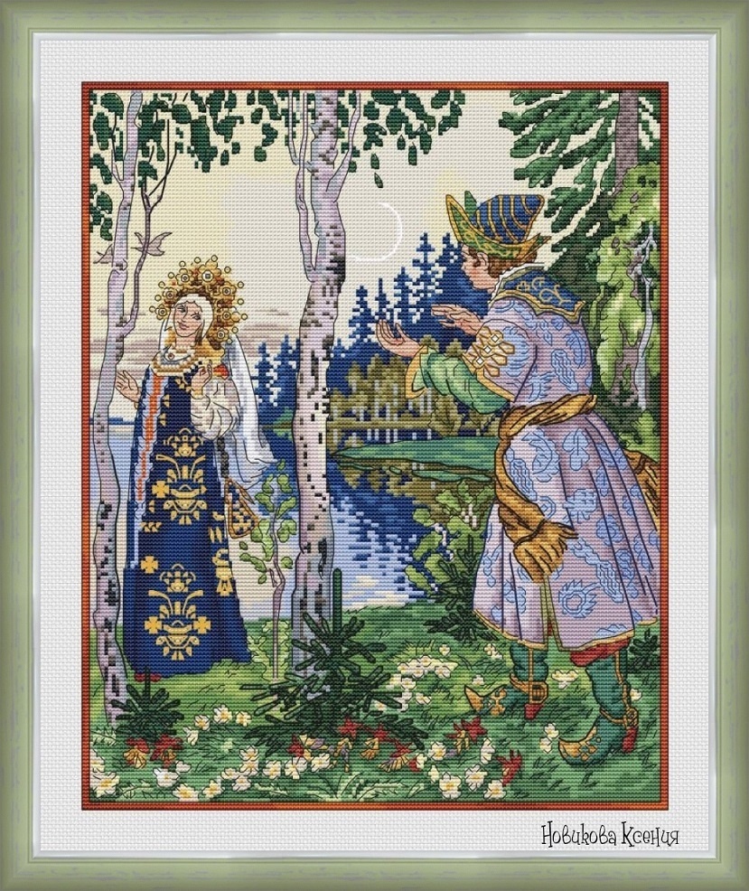 The Princess and Knight Cross Stitch Pattern фото 1
