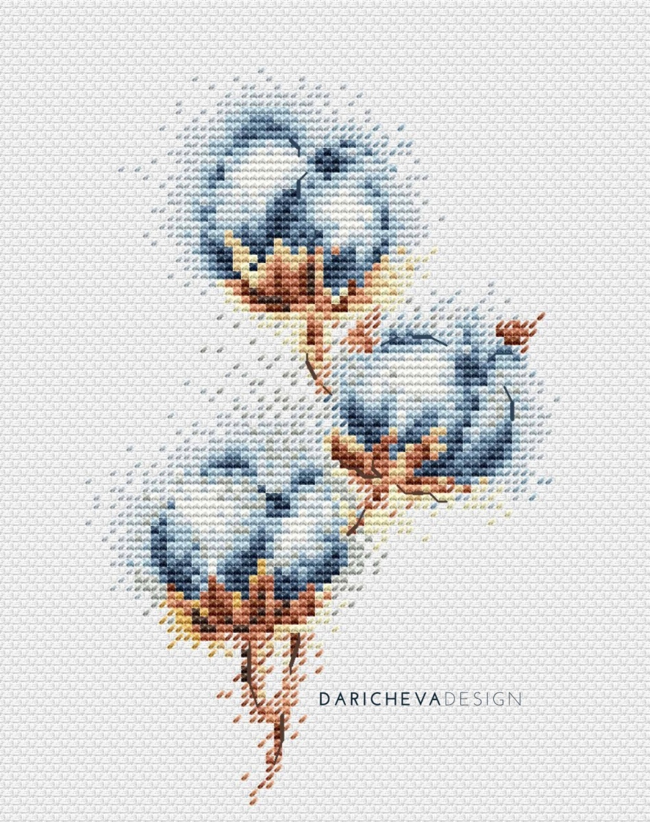 Cotton Plant Cross Stitch Pattern фото 1