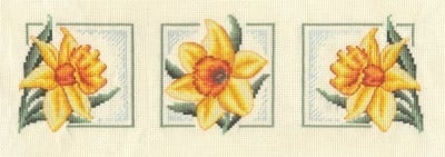 Yellow Daffodils Cross Stitch Kit фото 1
