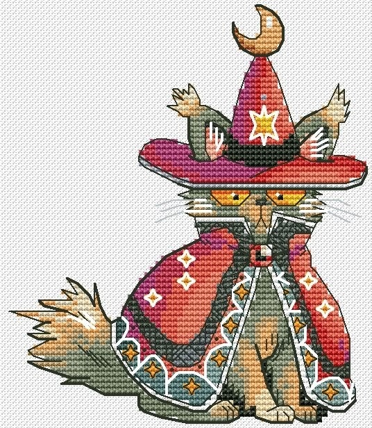 Cat Mage 3 Cross Stitch Pattern фото 1