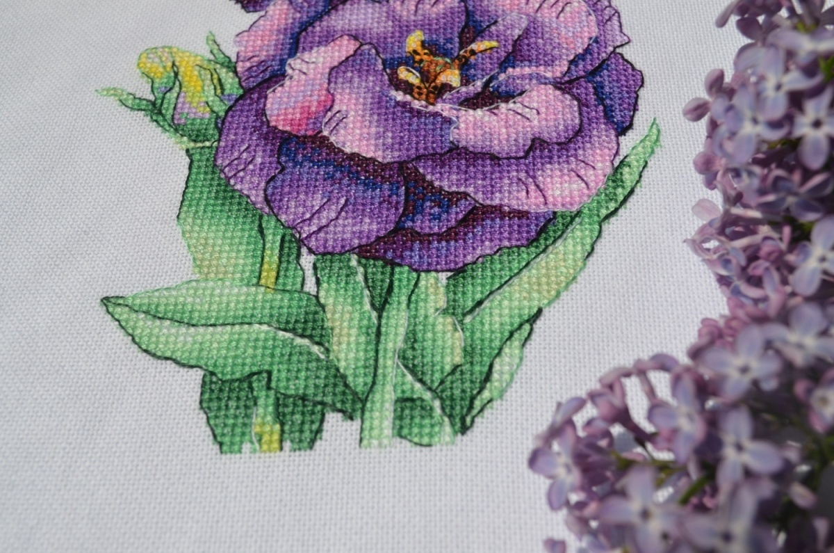 Delicate Purple Cross Stitch Patterns фото 5