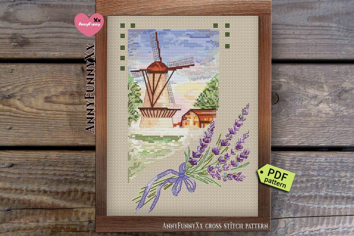 Lavender Mill Cross Stitch Pattern фото 7