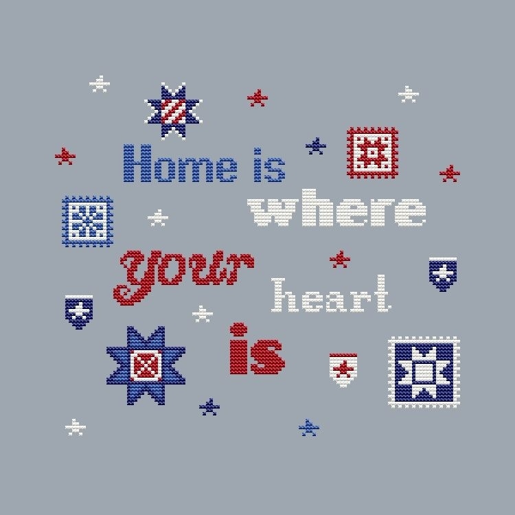 Home Is Where Your Heart Is Cross Stitch Chart фото 2