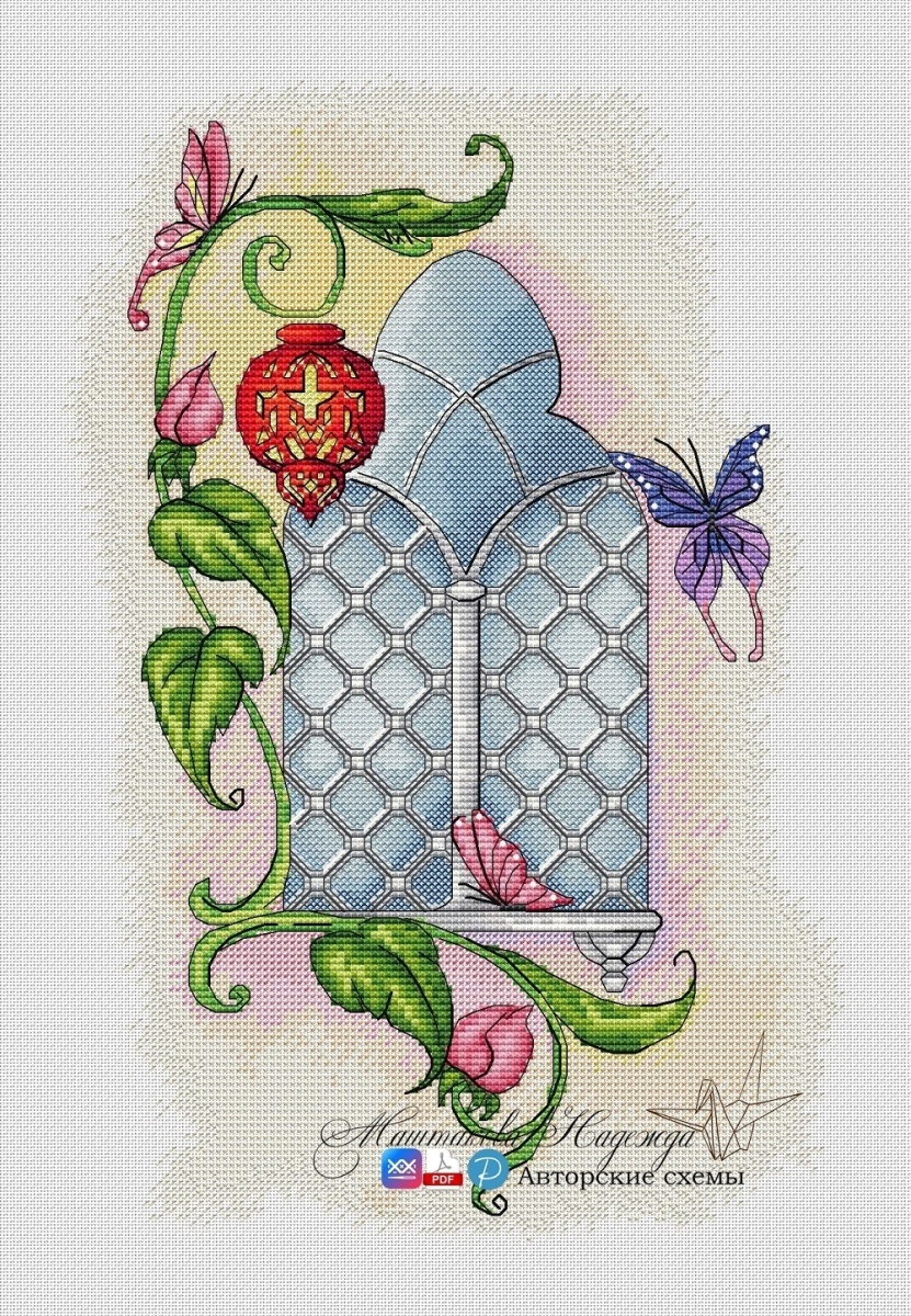 Moroccan Window Cross Stitch Pattern фото 1