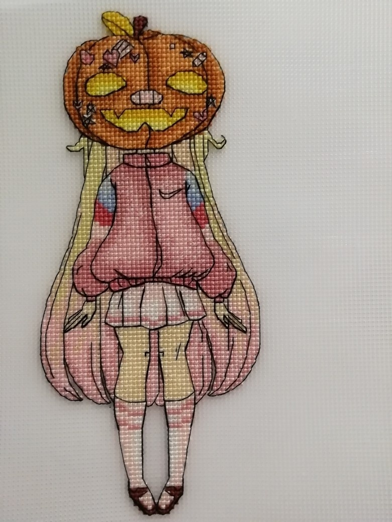 Pumpkin Girl 3 Cross Stitch Pattern фото 2