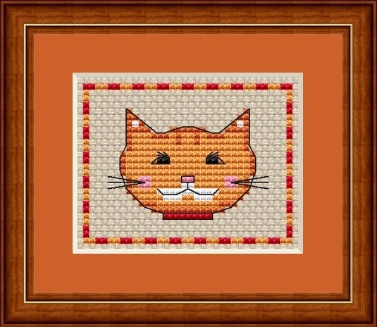Ginger Cat Cross Stitch Pattern фото 1