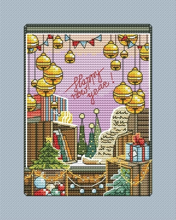 Christmas Card 2 Cross Stitch Pattern фото 1