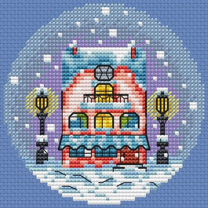 The Red House Cross Stitch Pattern фото 1