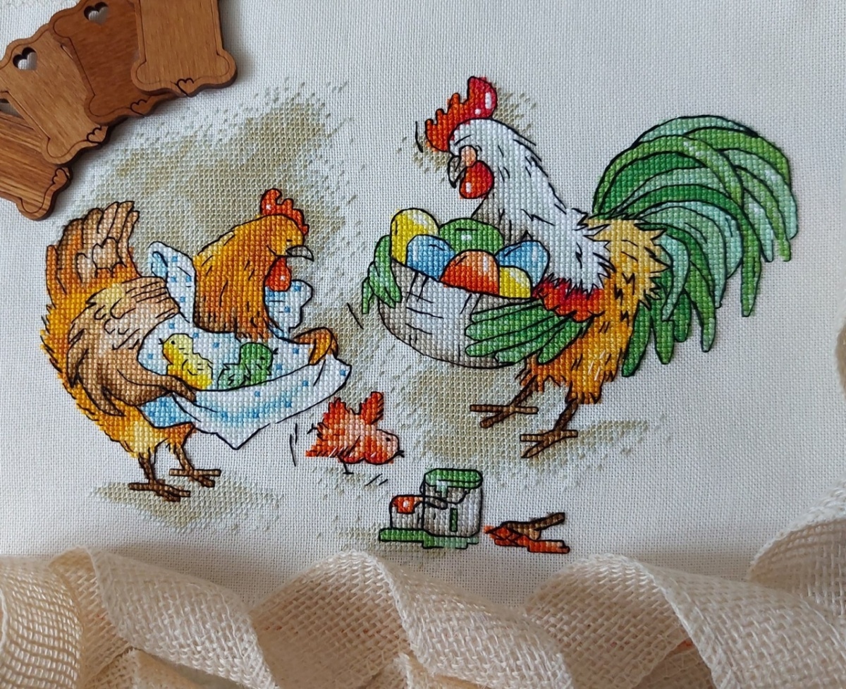 Chicken Family. Easter Cross Stitch Pattern фото 2