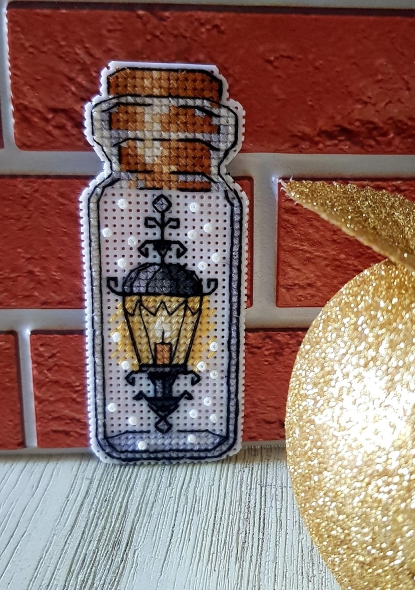 Bottles. Street Lamp Cross Stitch Pattern фото 3