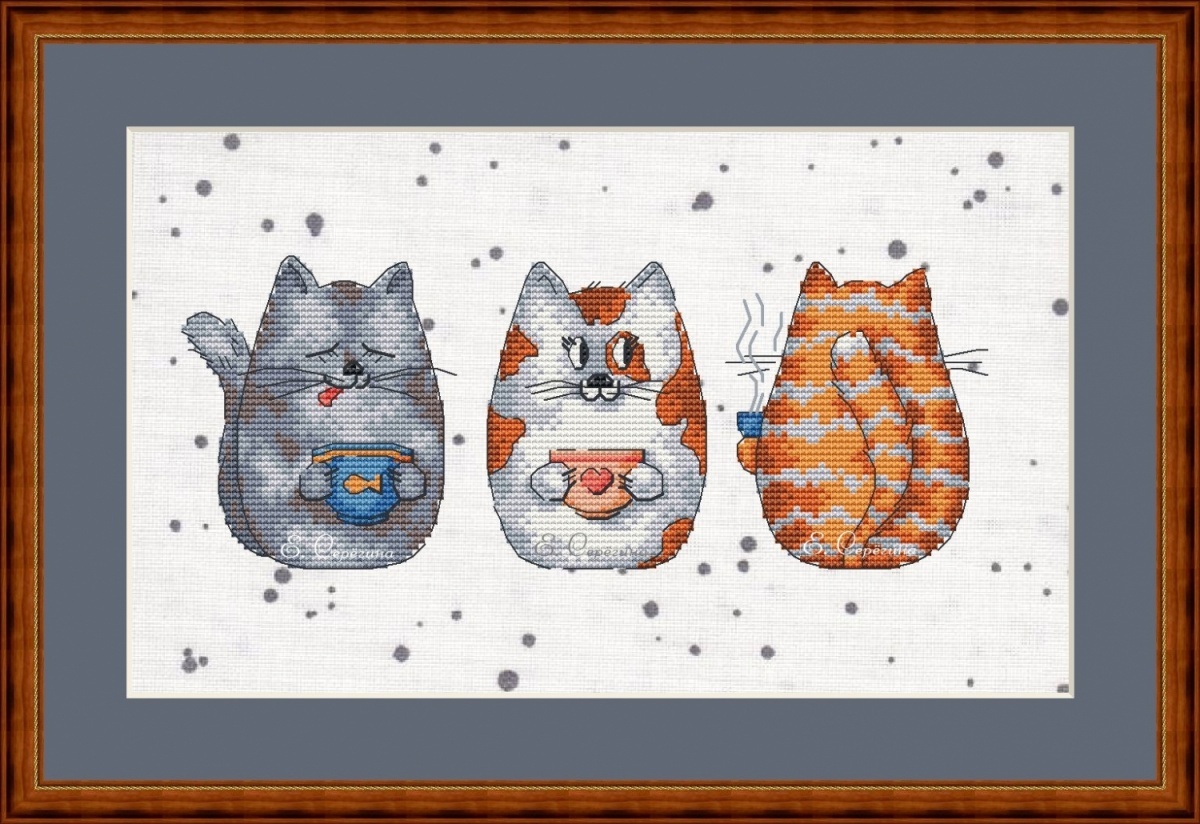 Three Cats Cross Stitch Pattern фото 4