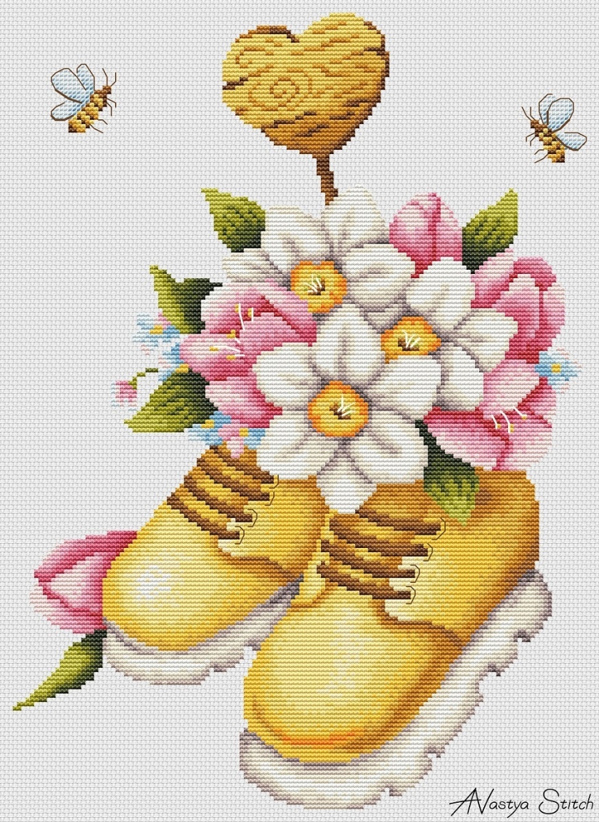 Floral Harmony Cross Stitch Pattern фото 1