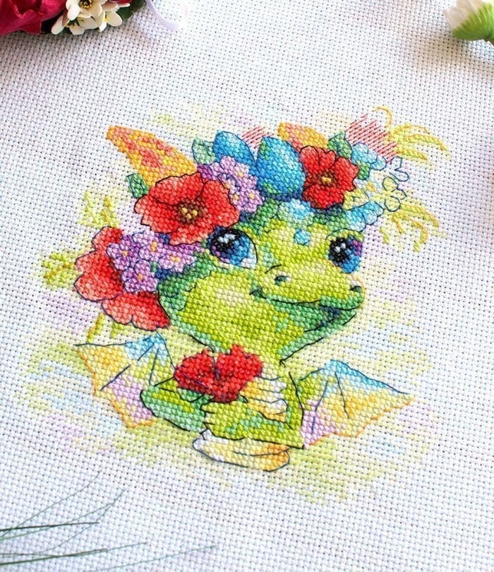 Romantic Dragon Cross Stitch Kit фото 4