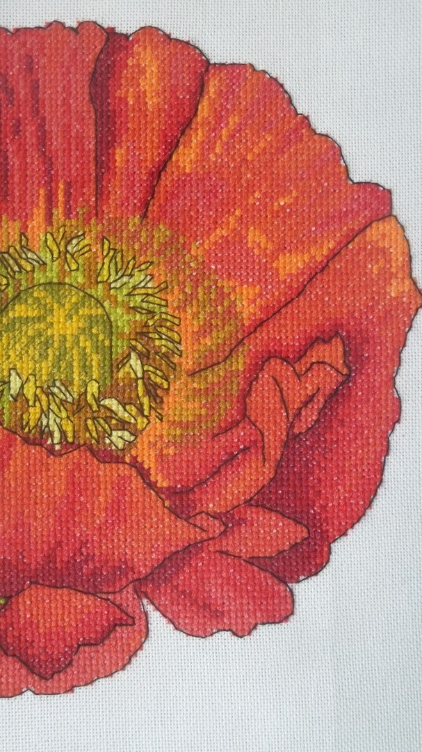 Bright Poppy Cross Stitch Pattern фото 8