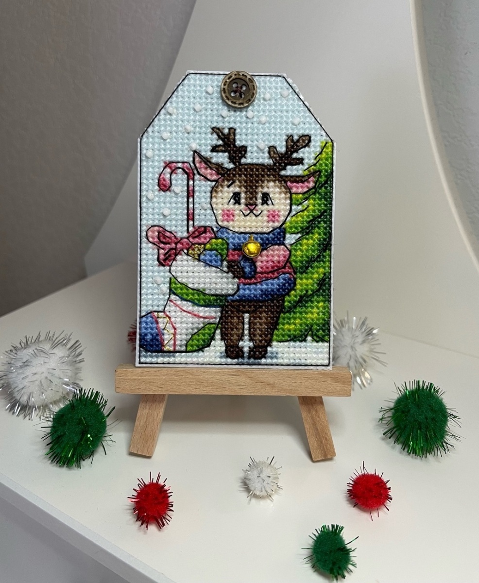 Christmas Tags. Deer Cross Stitch Pattern фото 3