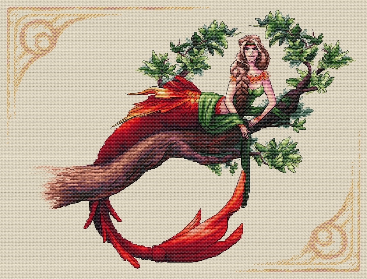 Fairytale Mermaid Cross Stitch Pattern фото 1