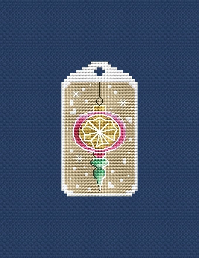 Christmas Keychain. Bauble Cross Stitch Pattern фото 1