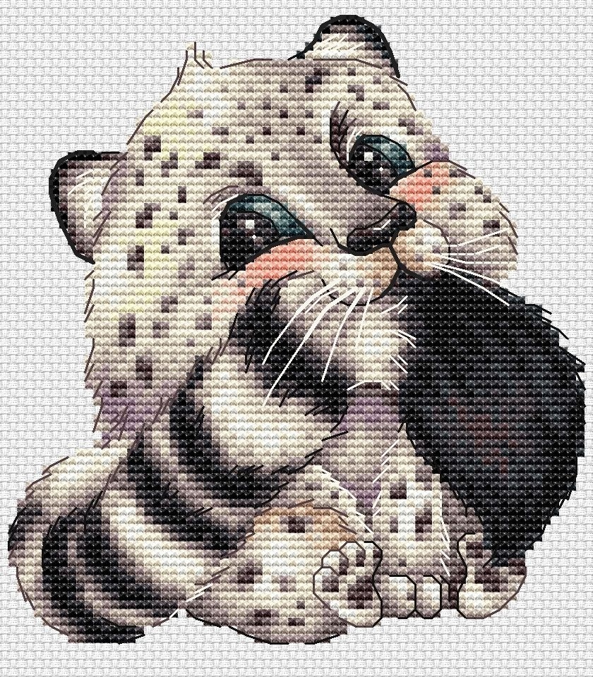 Cute Little Leopard Cross Stitch Pattern фото 1