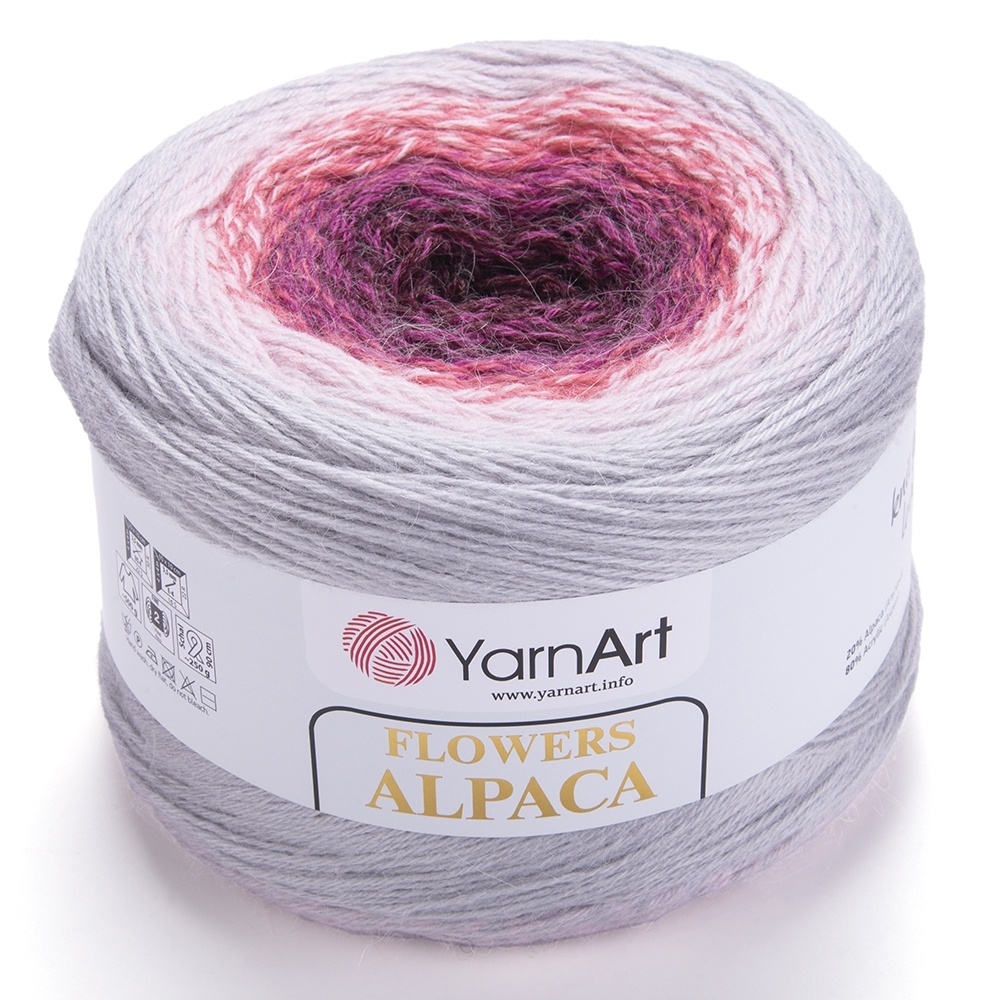 YarnArt Flowers Alpaca, 20% Alpaca, 80% Acrylic, 2 Skein Value Pack, 500g фото 9