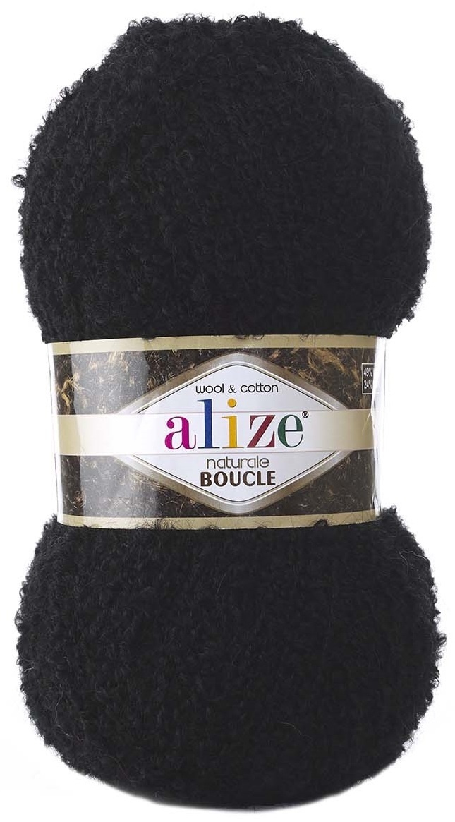 Alize Naturale Boucle, 49% Wool, 24% Cotton, 24% Acrylic, 3% Polyester 5 Skein Value Pack, 500g фото 3