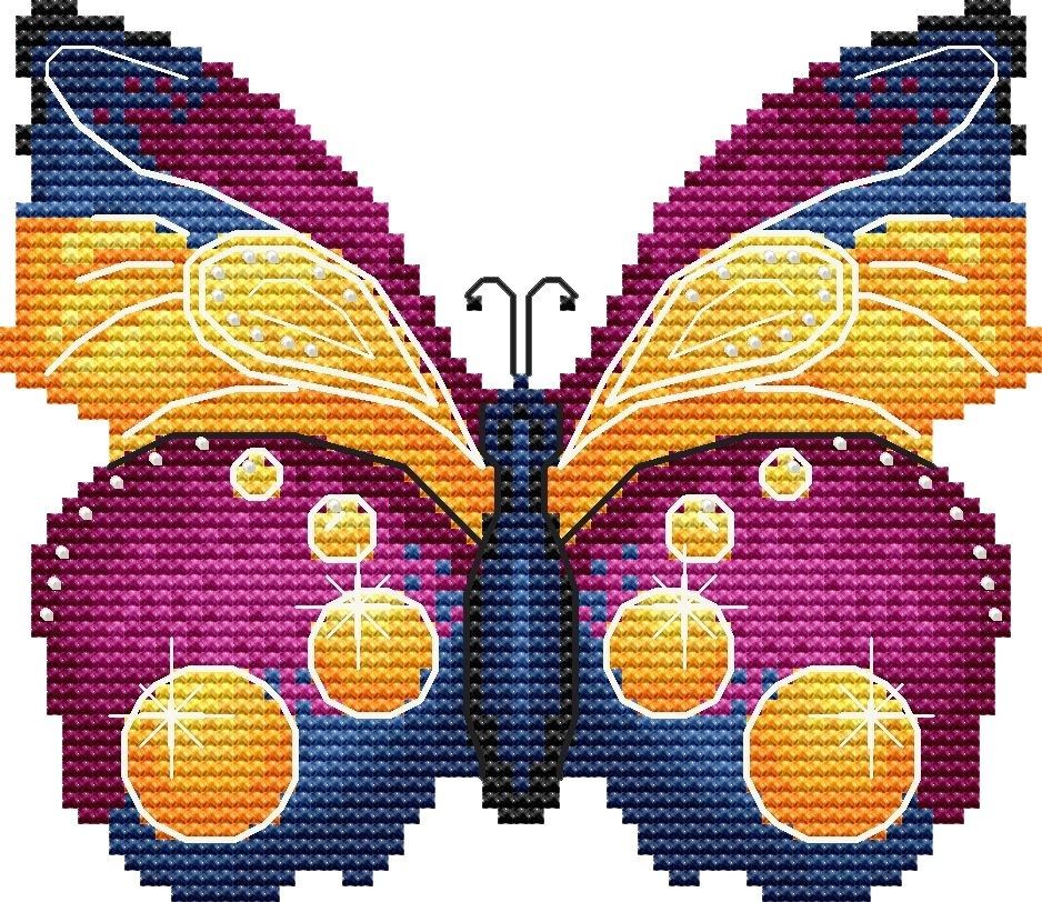 Butterfly Magic Cross Stitch Pattern фото 2