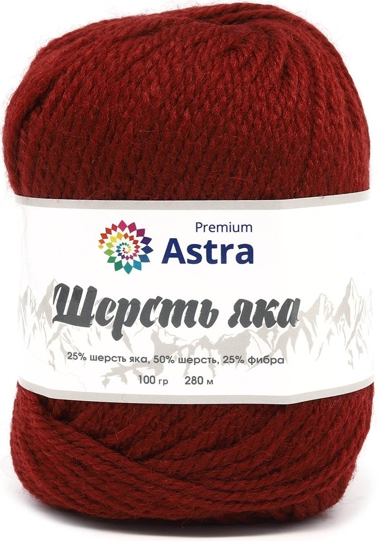 Astra Premium Yak Wool, 25% yak wool, 50% wool, 25% fiber, 2 Skein Value Pack, 200g фото 16