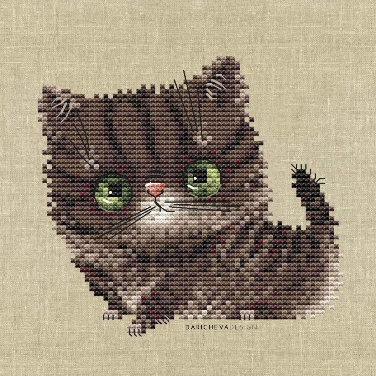 Prosha the Kitten Cross Stitch Pattern фото 3