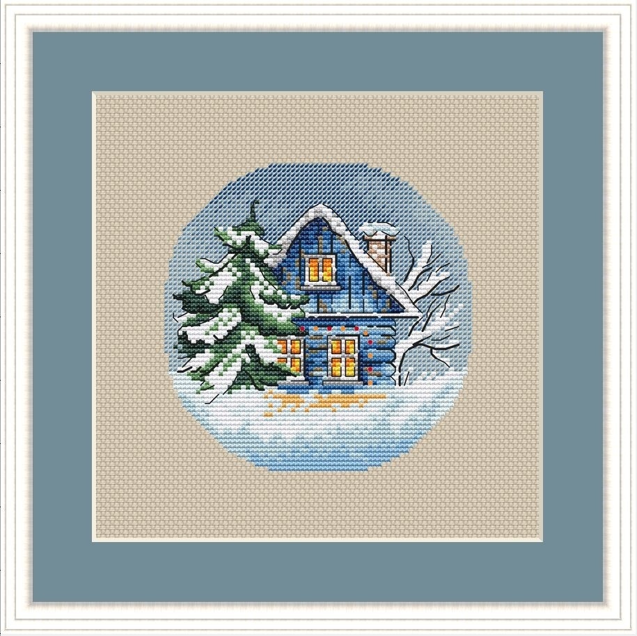 House. Winter Cross Stitch Pattern фото 1