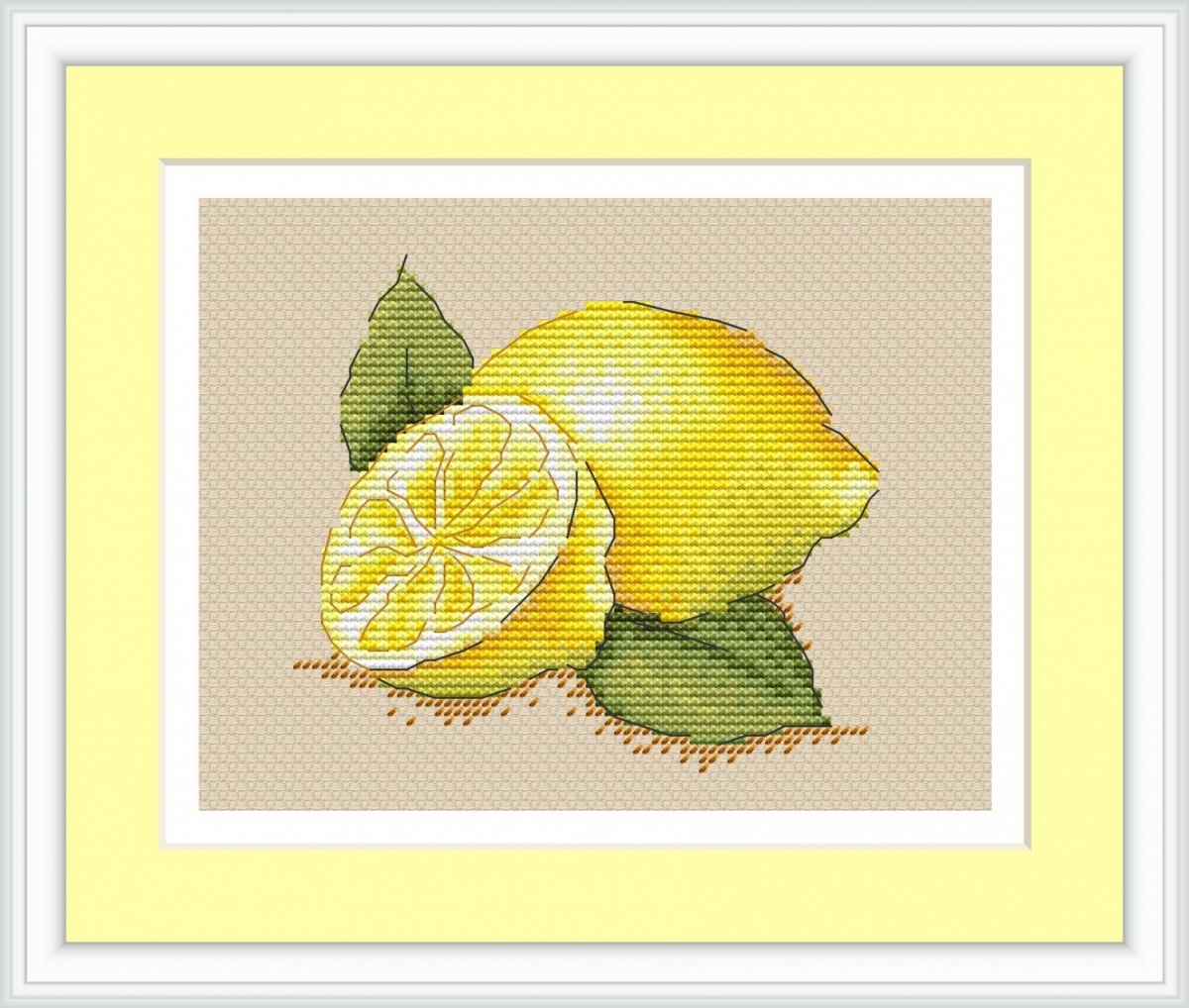 Lemon Slice Cross Stitch Pattern фото 1