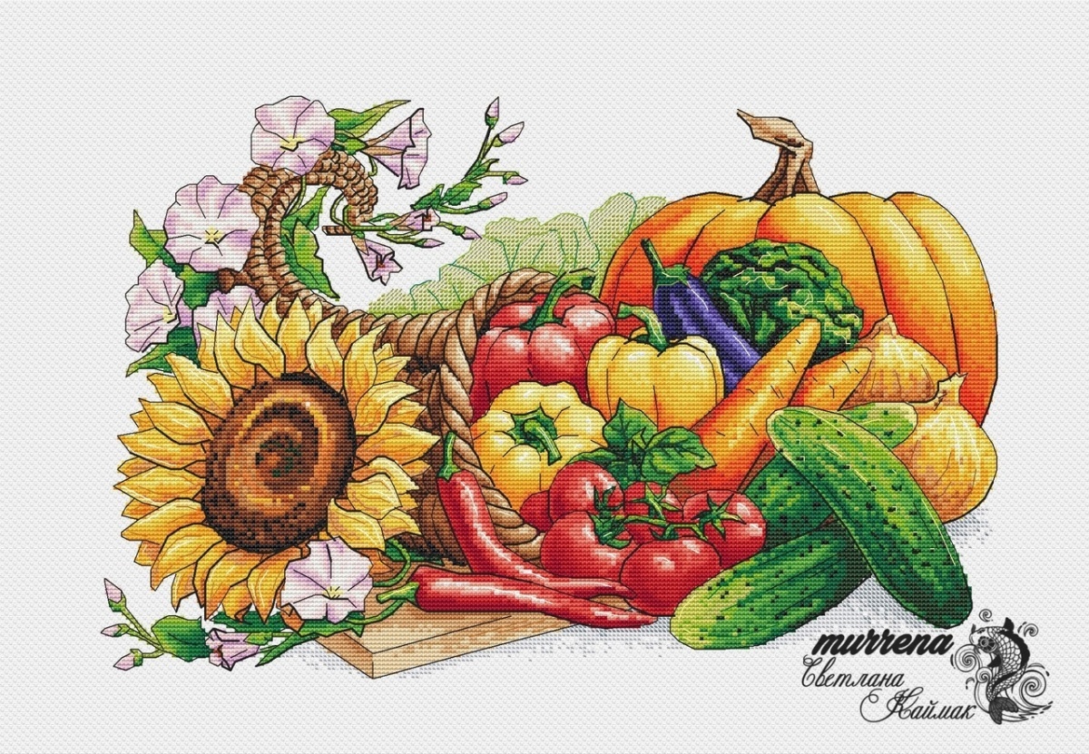 Autumn Harvest Cross Stitch Chart фото 1