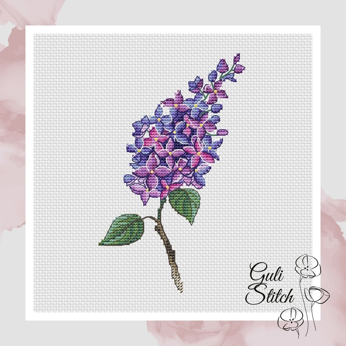 Botany - Lilac Cross Stitch Pattern фото 1