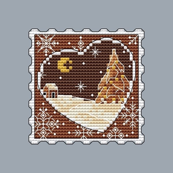 Gingerbread Night Cross Stitch Pattern фото 2
