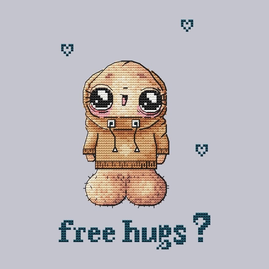 Free Hugs Cross Stitch Pattern фото 2