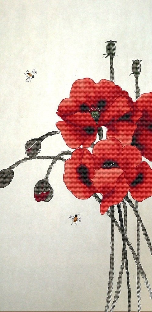 A Poppy Cross Stitch Pattern фото 1