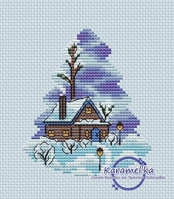 The Path to the House Cross Stitch Pattern фото 1