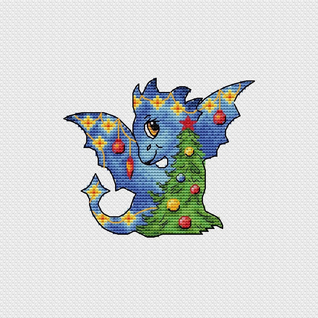 The Dragon. December Cross Stitch Pattern фото 2
