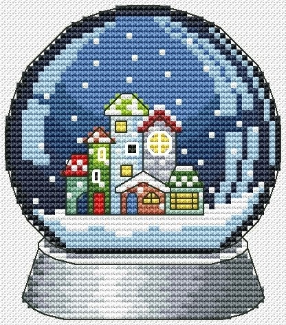 Snow Globe 2 Cross Stitch Pattern фото 1