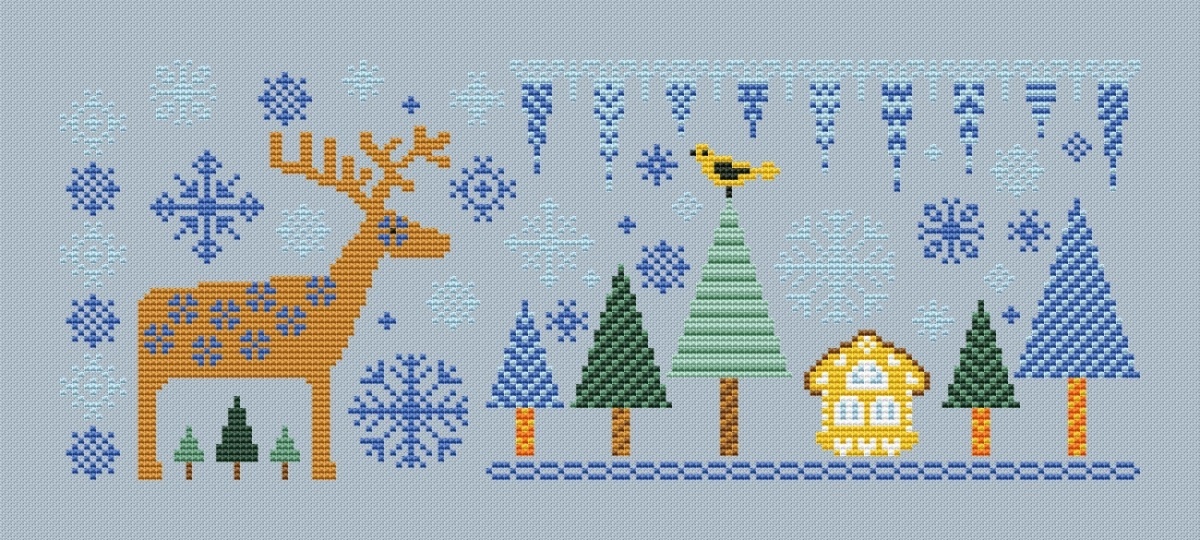 Fabulous Christmas Forest Cross Stitch Pattern фото 2