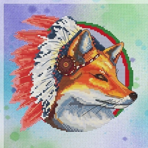 Indian Fox Cross Stitch Pattern фото 2