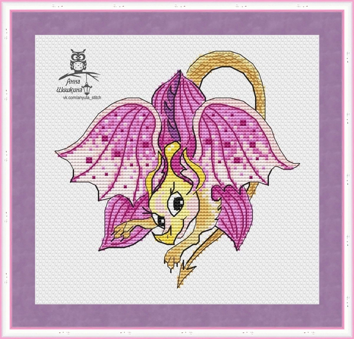 Dracoflower. Orchid Cross Stitch Pattern фото 1