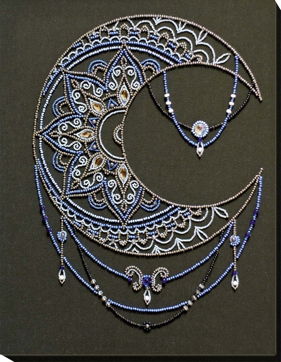 Moon Pattern Bead Embroidery Kit фото 1